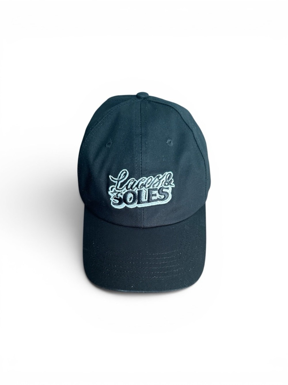 Laces & Soles Embroidered Black Baseball Cap